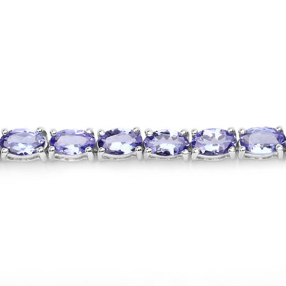 Tanzanite Tennis Bracelet 8.74 Carats Sterling Silver