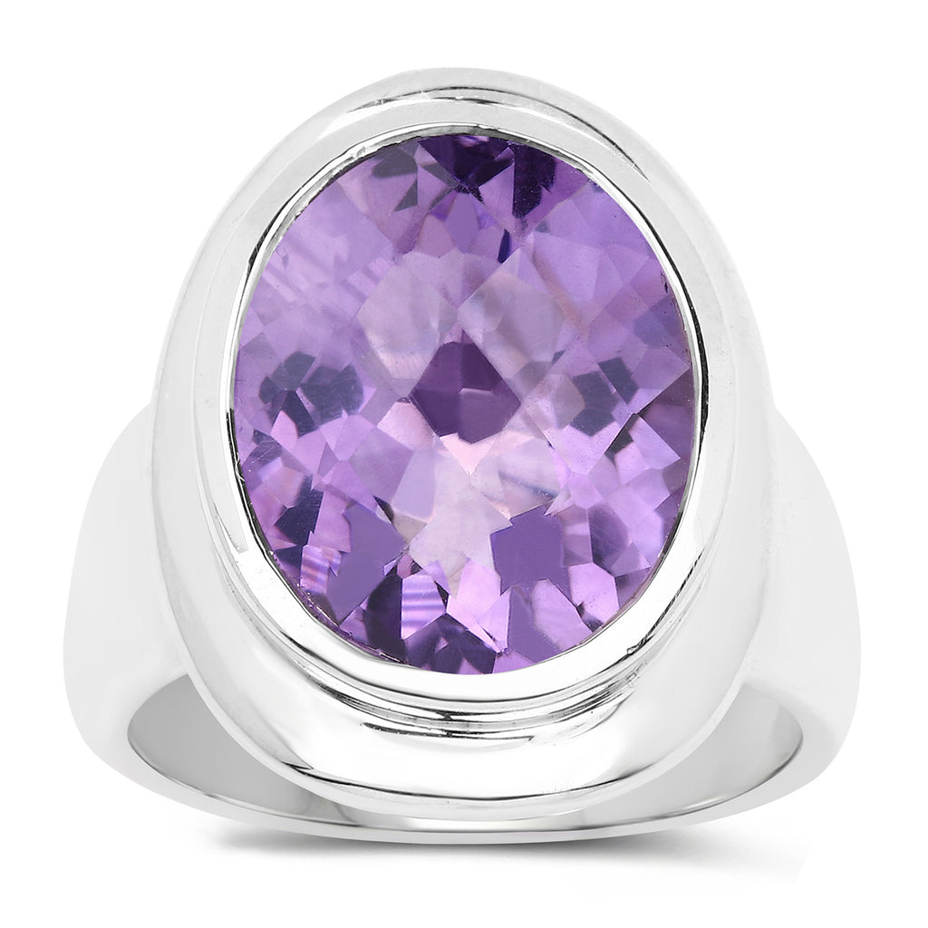 Amethyst Ring 9 Carats Sterling Silver