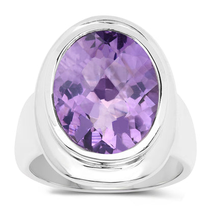 Amethyst Ring 9 Carats Sterling Silver
