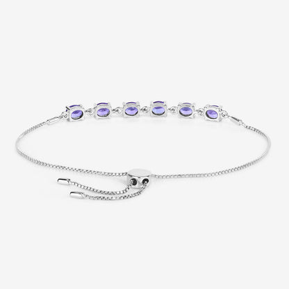 Tanzanite Bracelet 1.96 Carats Sterling Silver