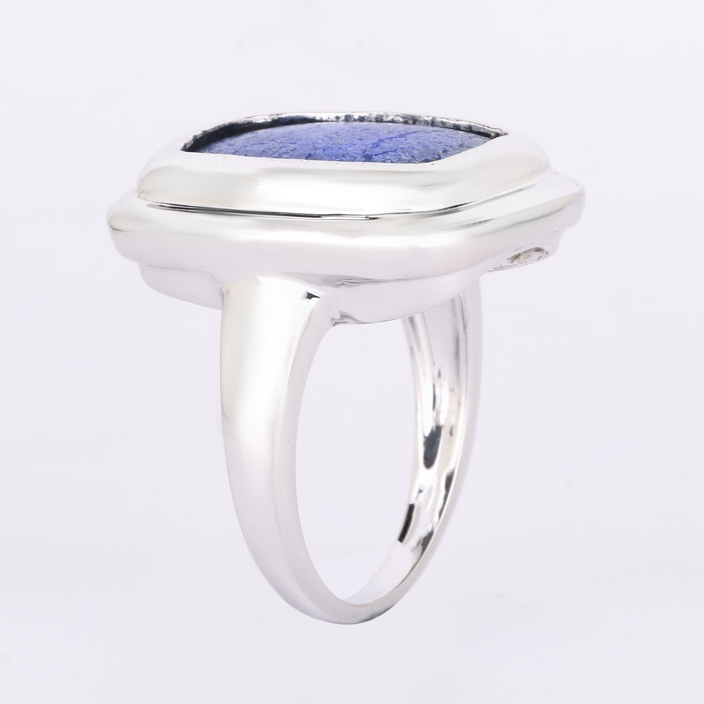 Lapis Ring 14.06 Carats Sterling Silver