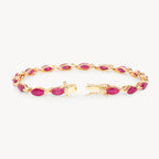 Ruby Bracelet 7.98 Carats 10K Yellow Gold