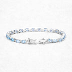 Blue Topaz Bracelet 10.7 Carats Sterling Silver