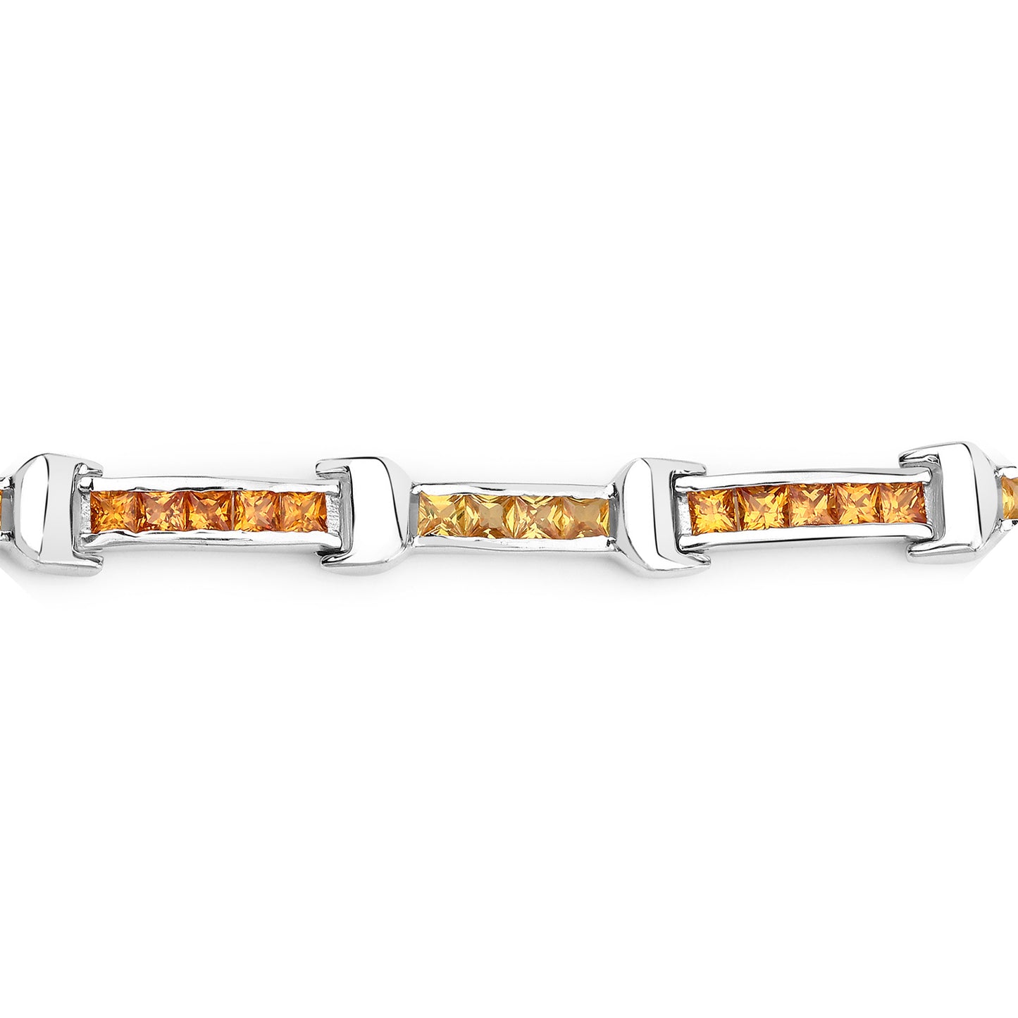 Multicolor Sapphire Tennis Bracelet 6.44 Carats Sterling Silver