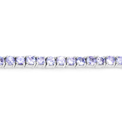 Tanzanite Tennis Bracelet 5.2 Carats Sterling Silver