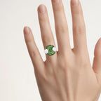 Chrome Diopside Ring 1.78 Carats Sterling Silver
