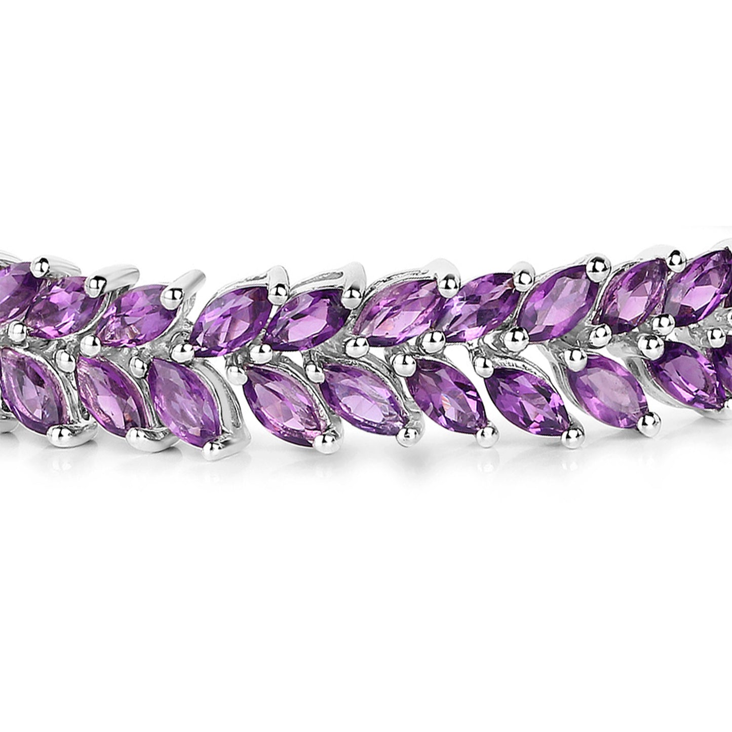 Amethyst Tennis Bracelet 13.7 Carats Sterling Silver