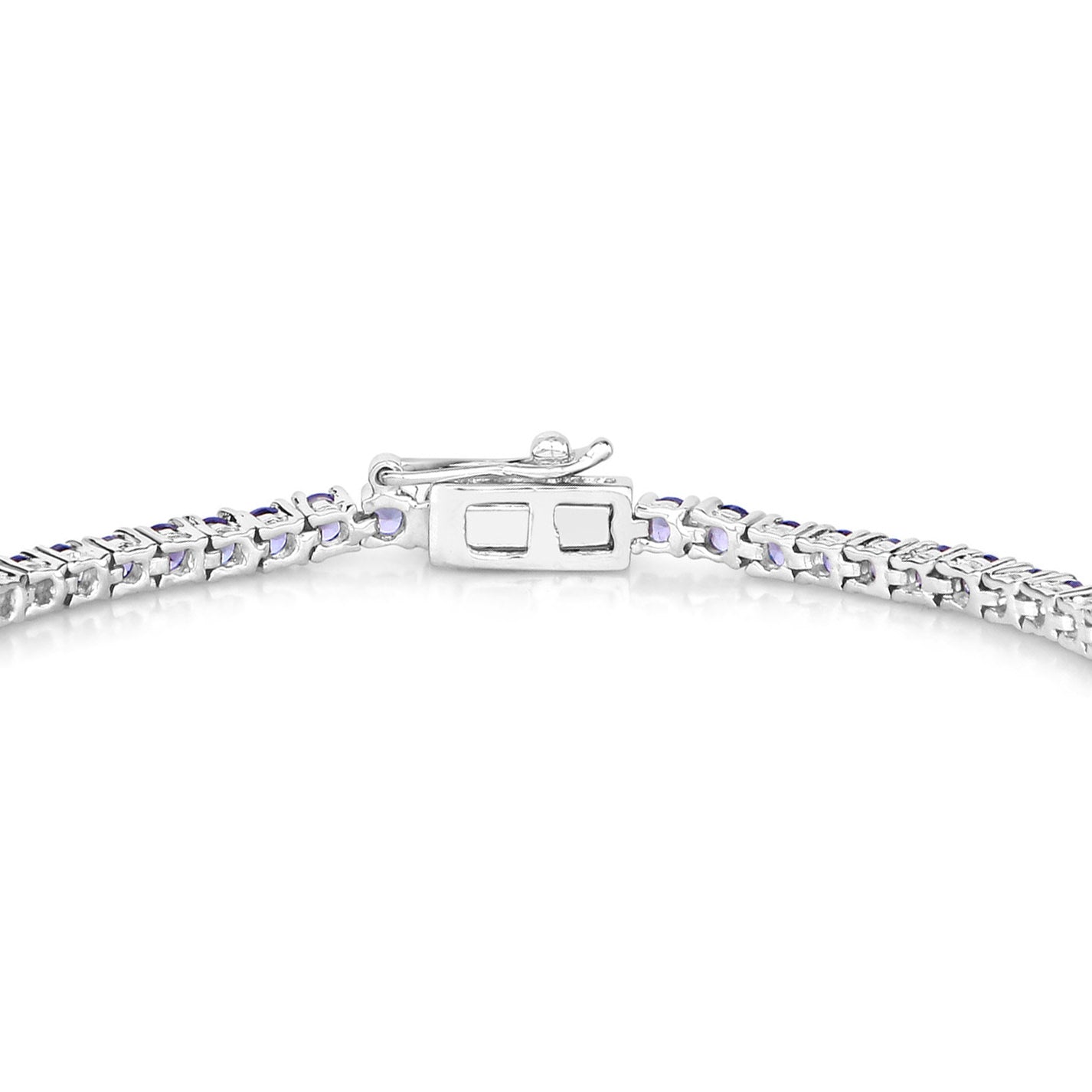 Tanzanite Tennis Bracelet 4.32 Carats Sterling Silver