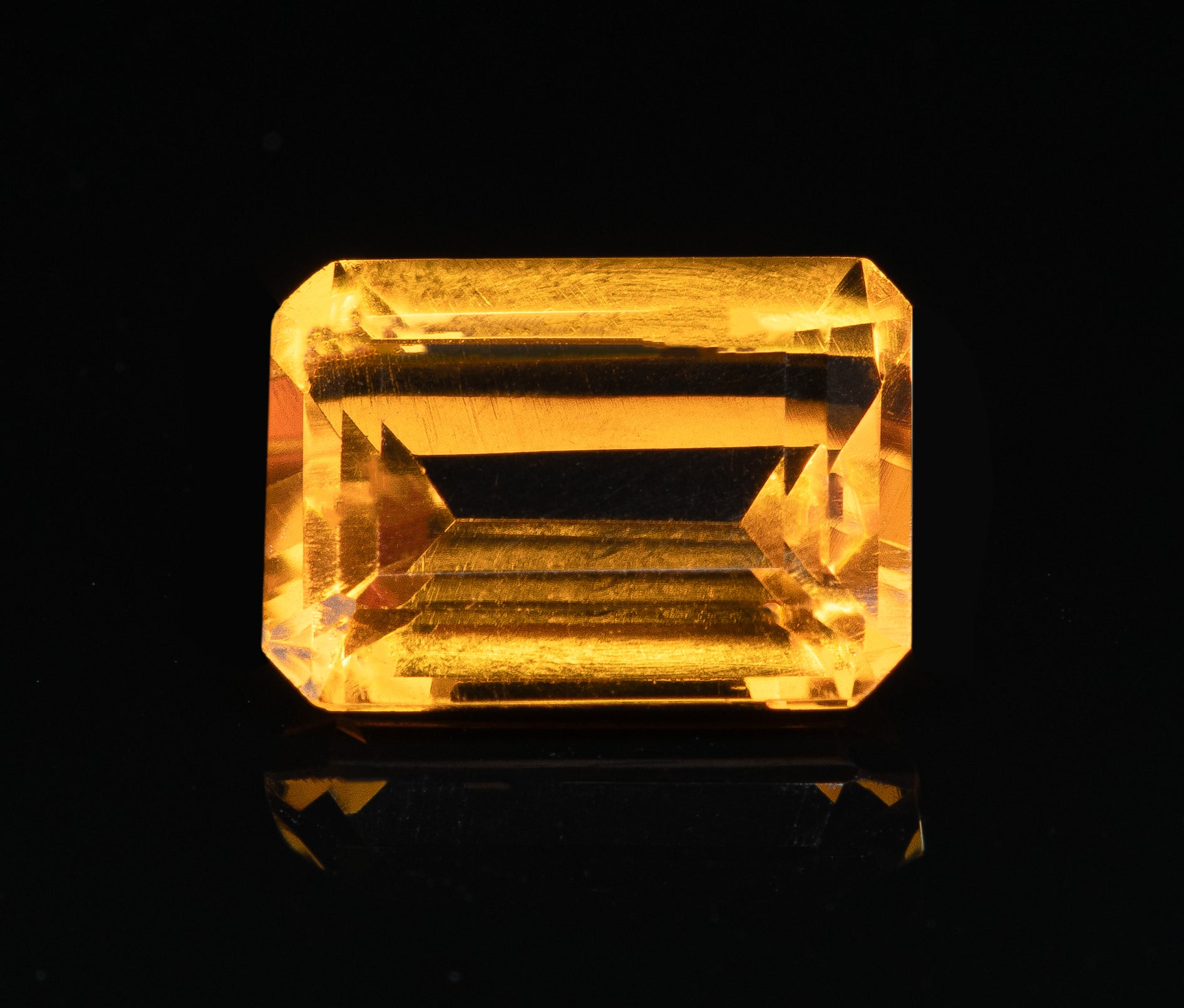 Natural Citrine 6.83 Carat Emerald Cut Loose Gemstone