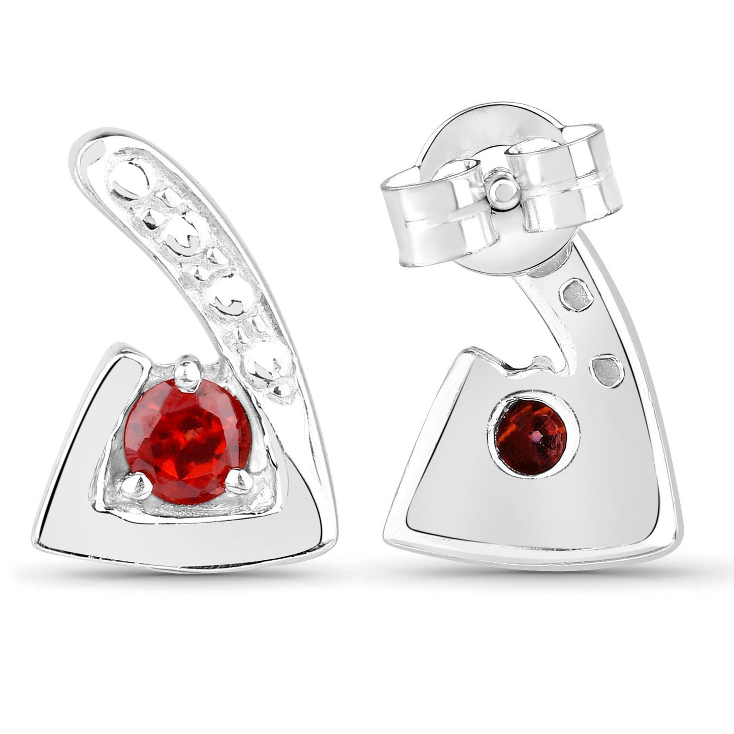 Garnet Earrings 0.42 Carats Sterling Silver