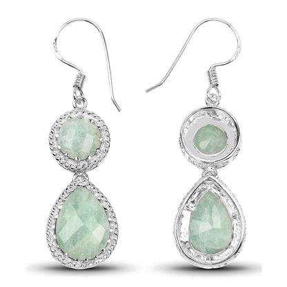 Aquamarine Earrings 11.7 Carats Sterling Silver