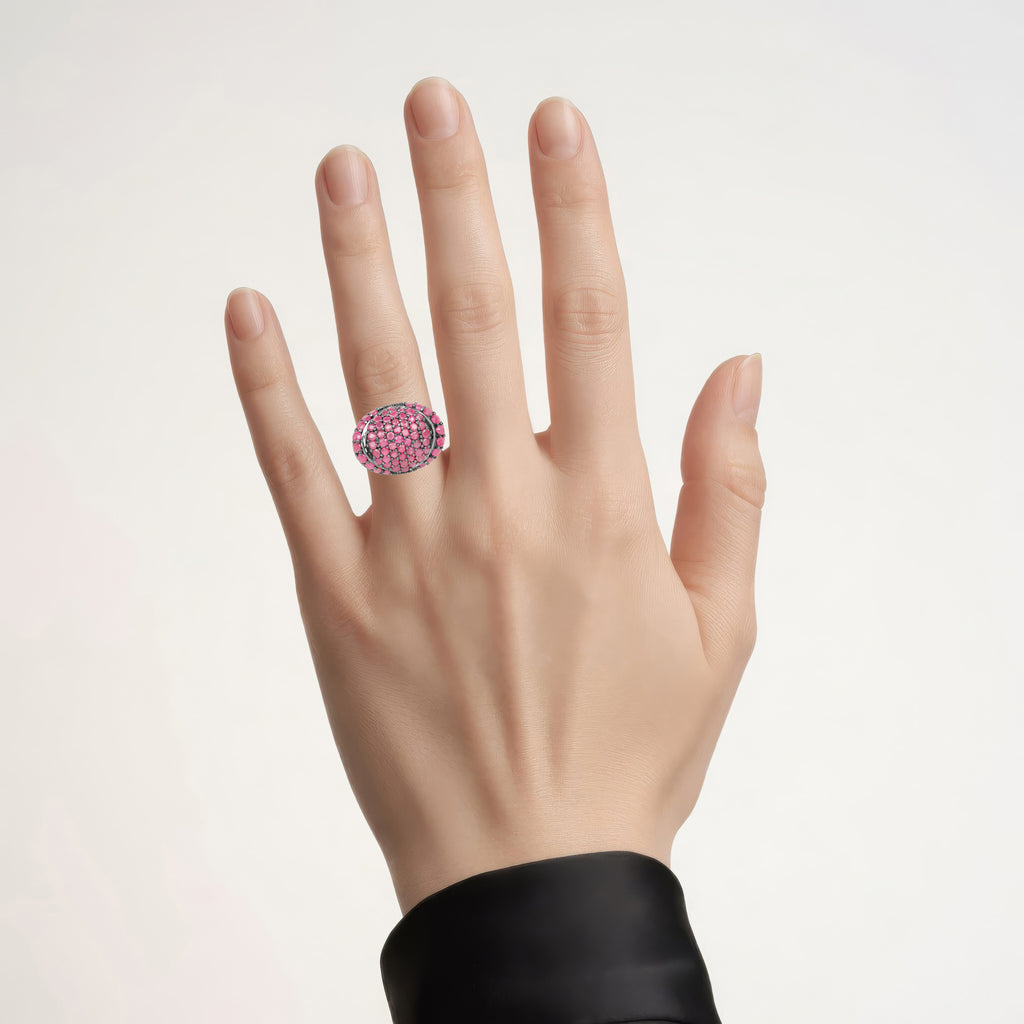 Ruby Ring 3.3 Carats Sterling Silver