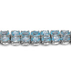 Blue Topaz Tennis Bracelet 17.9 Carats Sterling Silver