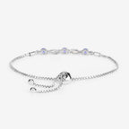 Tanzanite Bracelet With White Sapphire 0.74 Carats Gold Plated Sterling Silver
