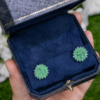 Emerald Earrings 2.3 Carats Sterling Silver