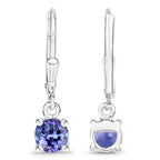 Tanzanite Earrings 0.92 Carats Sterling Silver