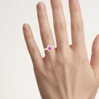 Ruby Ring With Diamonds 0.9 Carats 14K Yellow Gold