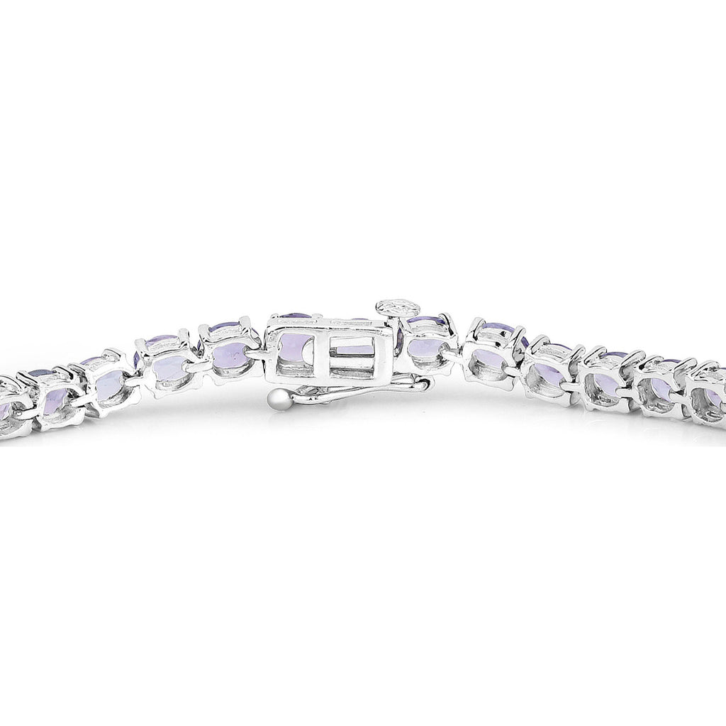 Tanzanite Tennis Bracelet 12.2 Carats Sterling Silver