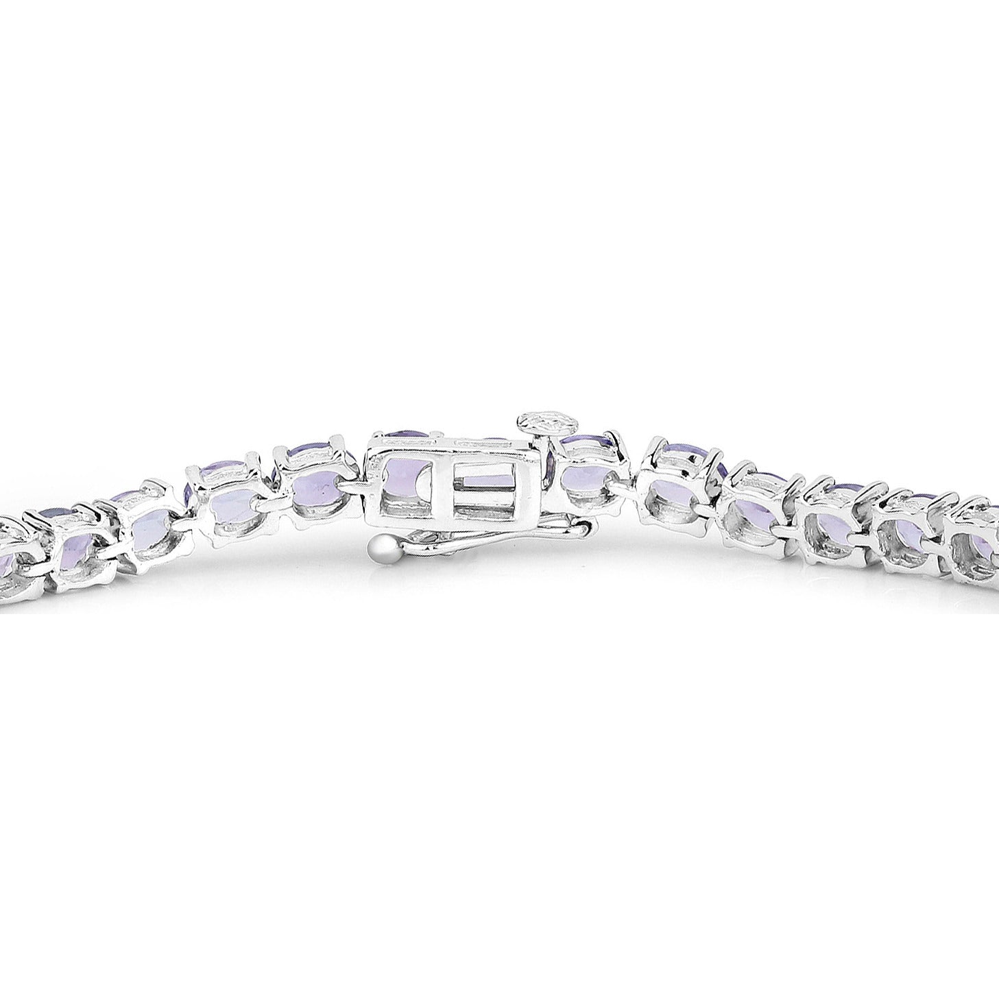 Tanzanite Tennis Bracelet 12.2 Carats Sterling Silver