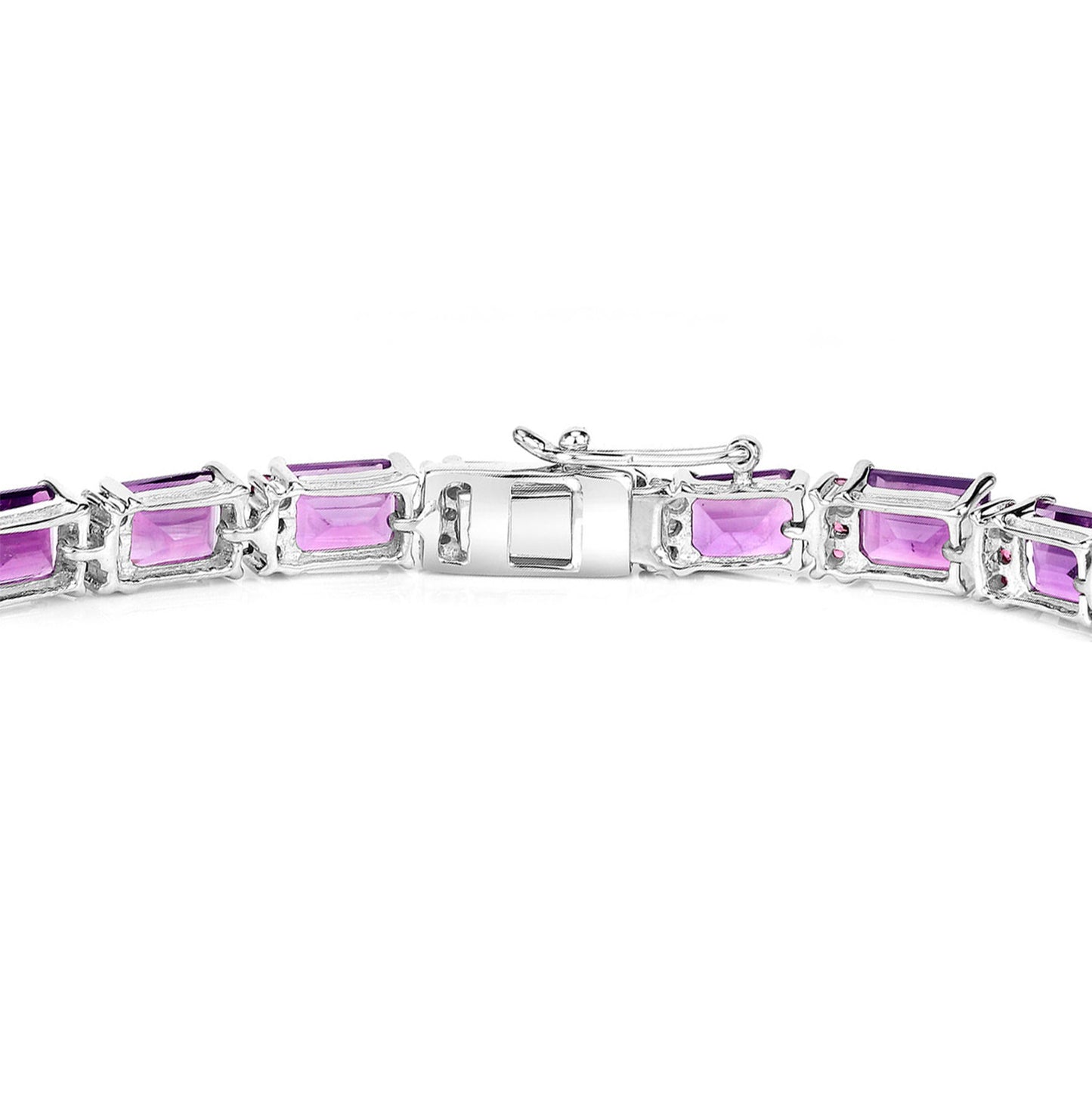 Amethyst Bracelet Rhodolite Garnet 21.8 Carats Sterling Silver
