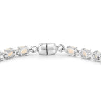 Ethiopian Opal Tennis Bracelet 4.78 Carats Sterling Silver
