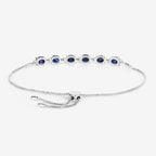 Blue Sapphire Bracelet 2.02 Carats Sterling Silver