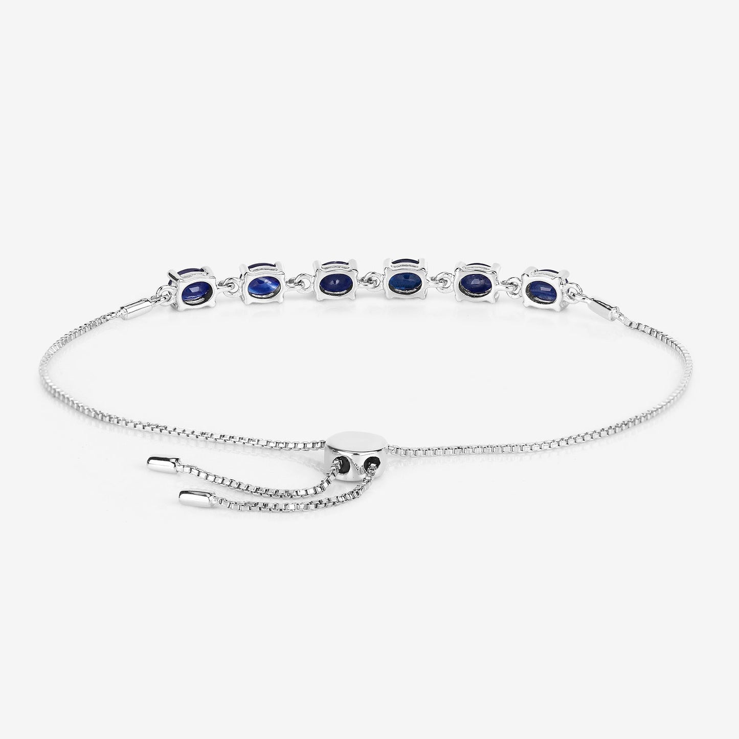 Blue Sapphire Bracelet 2.02 Carats Sterling Silver