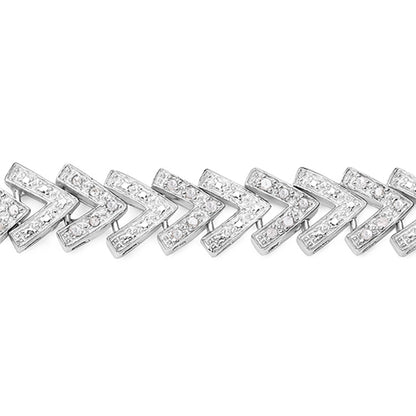 Diamond Tennis Bracelet 0.88 Carats Sterling Silver