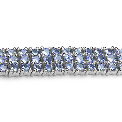 Tanzanite Tennis Bracelet 11.5 Carats Sterling Silver