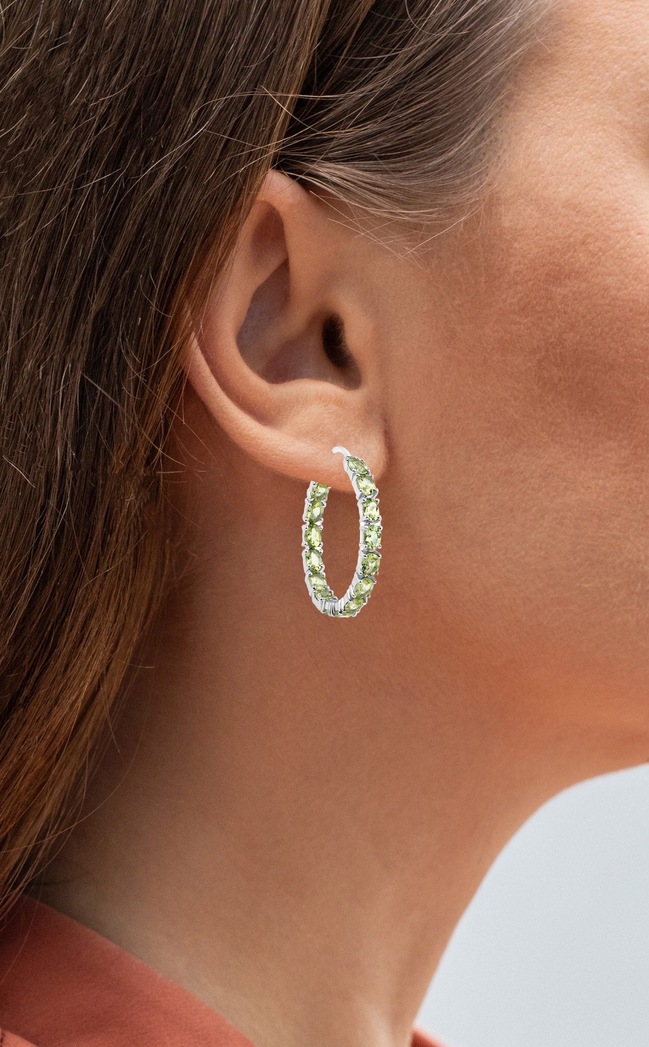 Peridot Earrings 5.08 Carats Sterling Silver