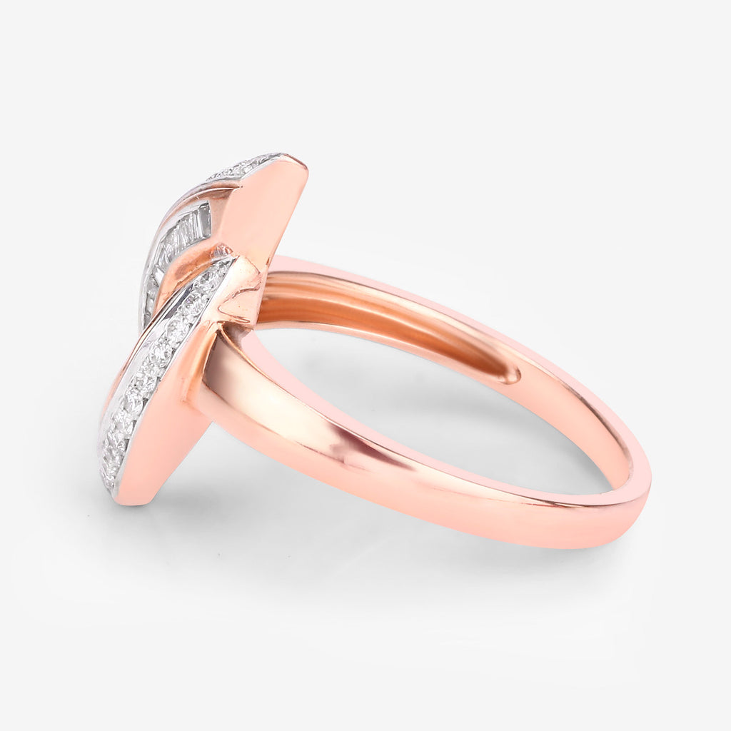 IGI Certified Diamond Ring  0.29 Carats 14K Rose Gold