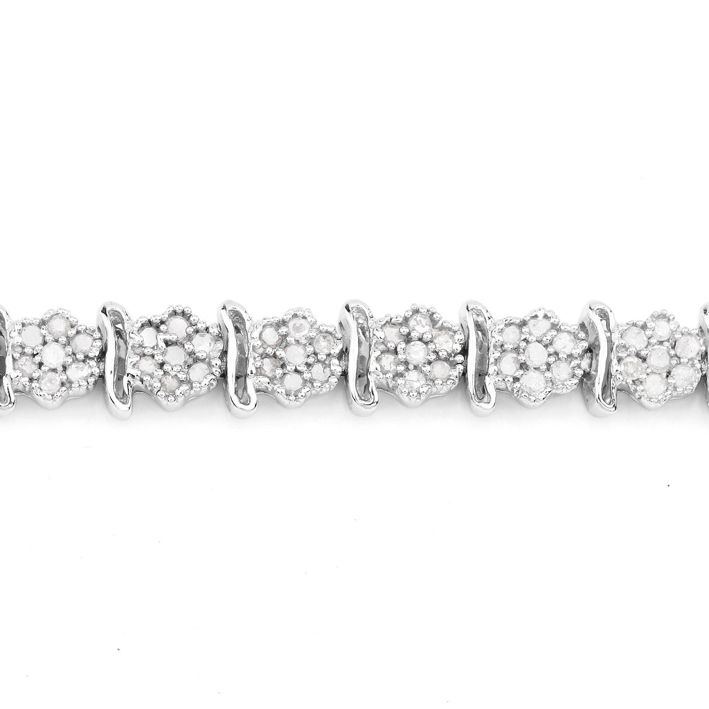Diamond Tennis Bracelet 1.78 Carats Sterling Silver