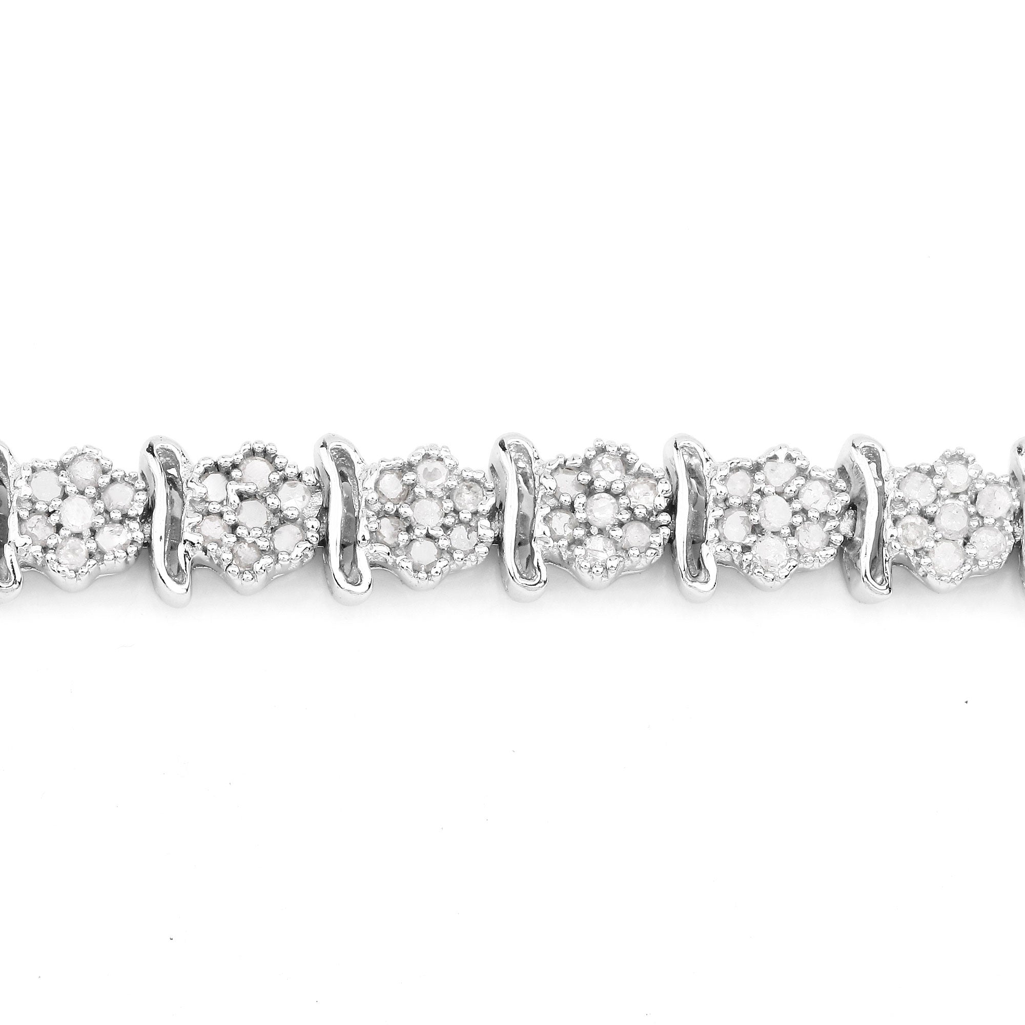 Diamond Tennis Bracelet 1.78 Carats Sterling Silver