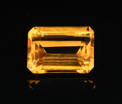 Natural Citrine 6.83 Carat Emerald Cut Loose Gemstone