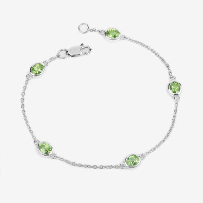 Peridot Bracelet 1.74 Carats Sterling Silver