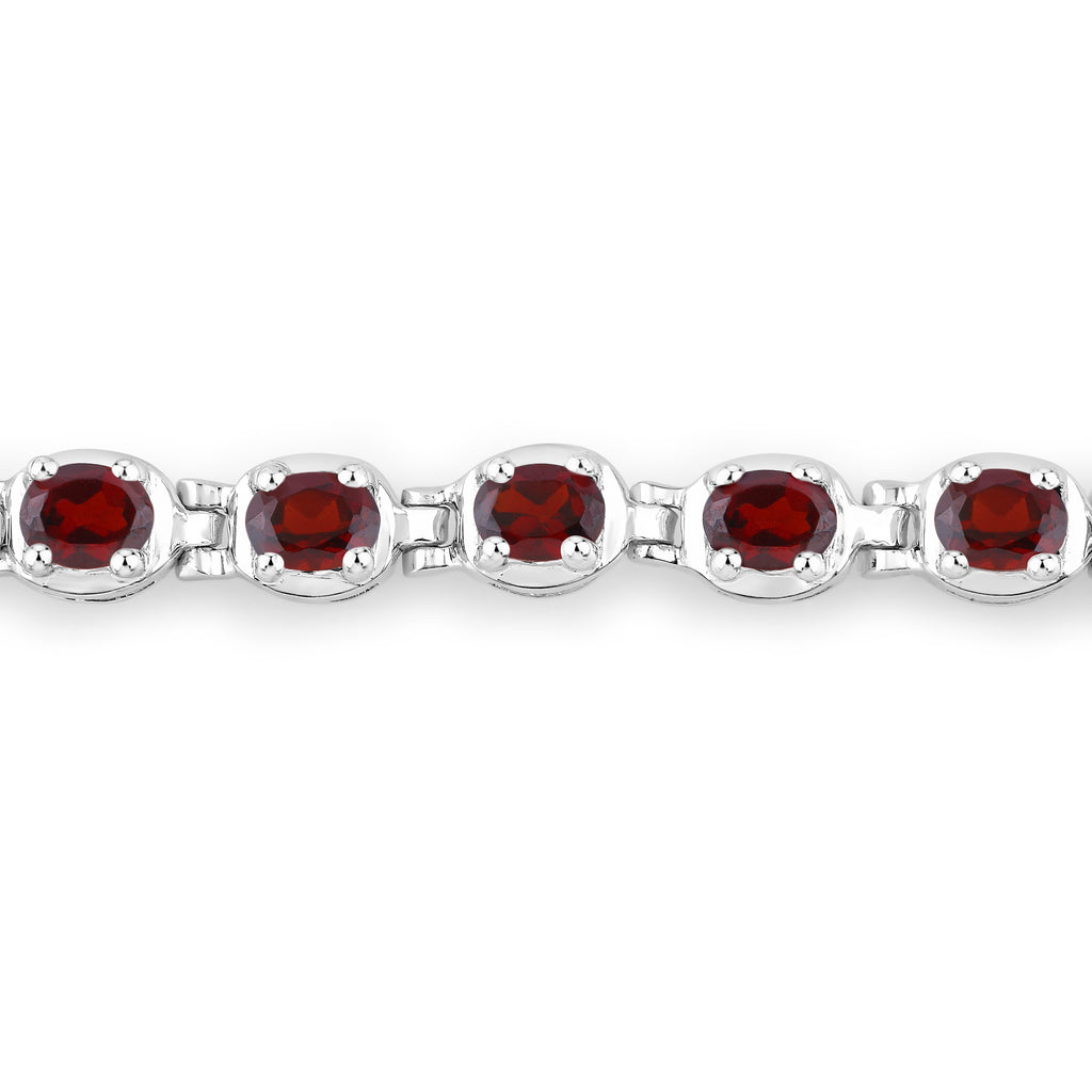 Garnet Bracelet 1.78 Carats Sterling Silver