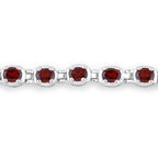 Garnet Bracelet 1.78 Carats Sterling Silver