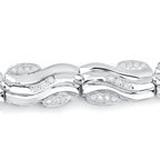 White Diamond Tennis Bracelet 0.80 Carats 14K White Gold Plated Silver