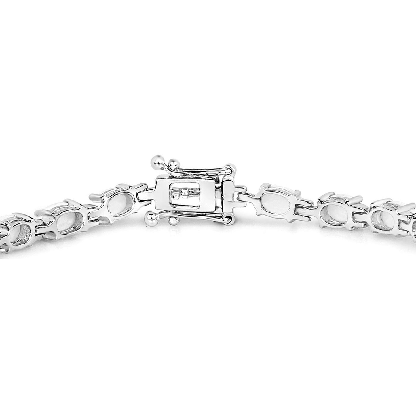 Opal Tennis Bracelet 6.8 Carats Sterling Silver
