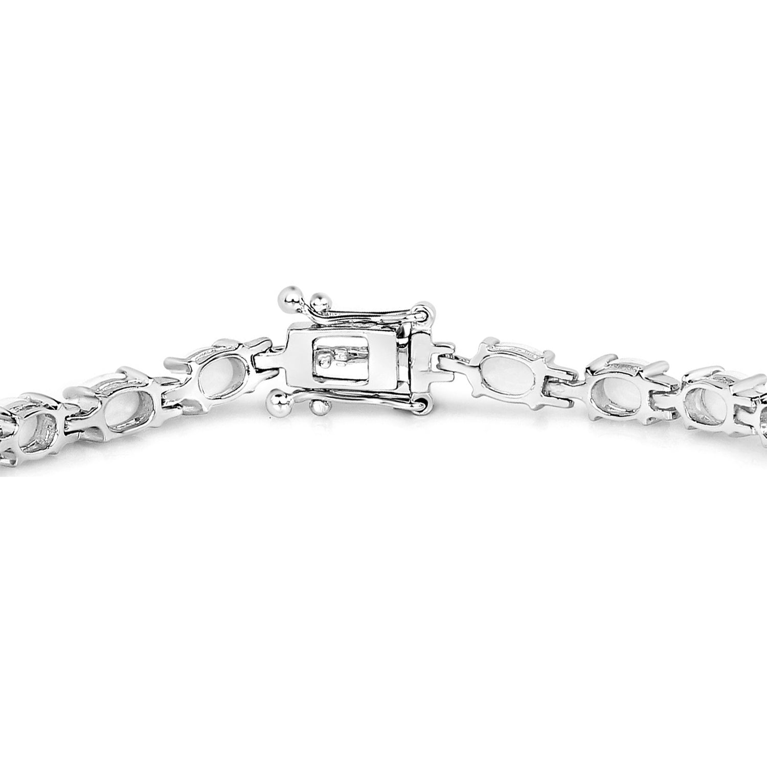 Opal Tennis Bracelet 6.8 Carats Sterling Silver