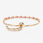 Ruby Bracelet With Diamonds 1.98 Carats Gold Plated Silver