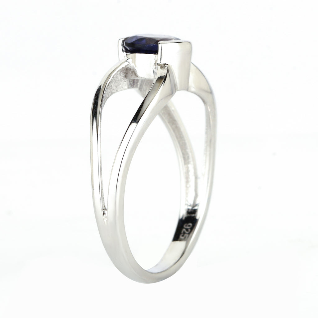 Iolite Ring 0.70 Carats Sterling Silver