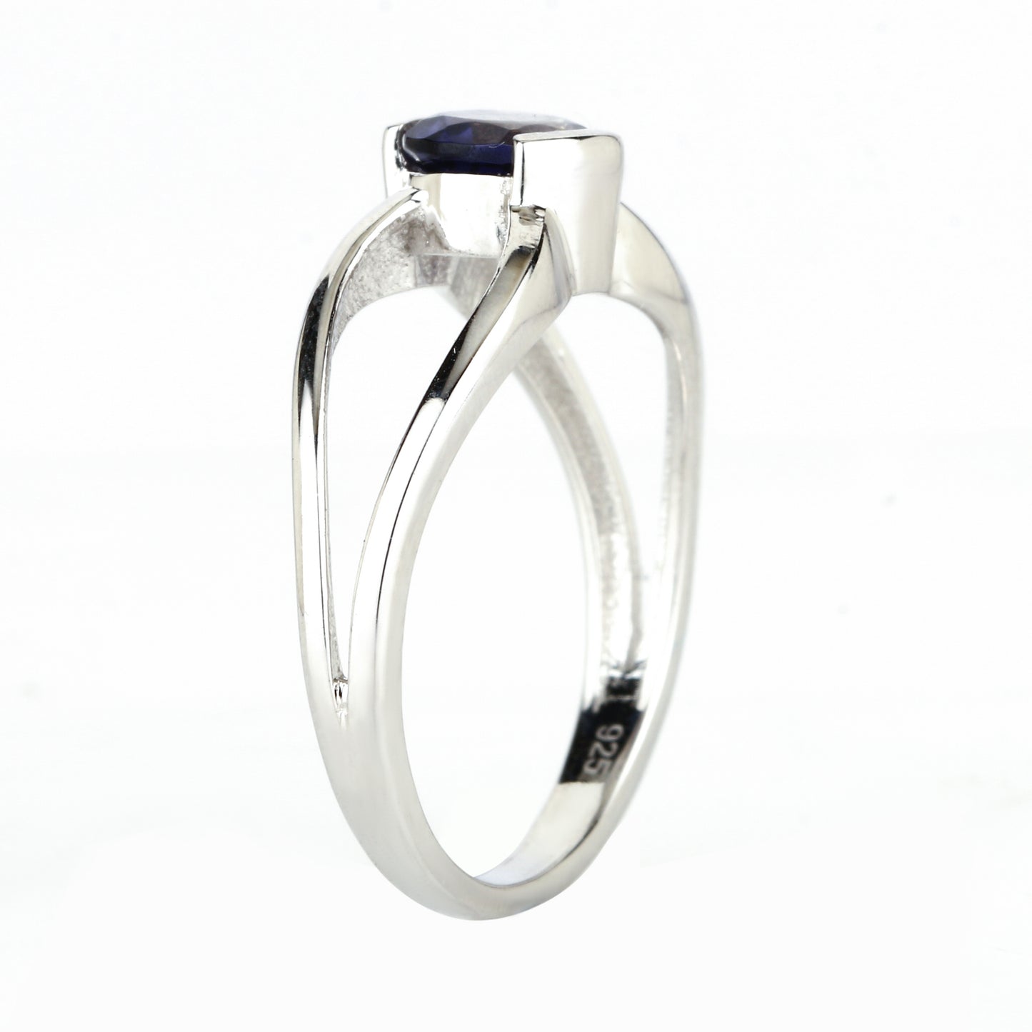 Iolite Ring 0.70 Carats Sterling Silver