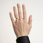 Black Diamond Ring 0.96 Carats Gold Plated Silver