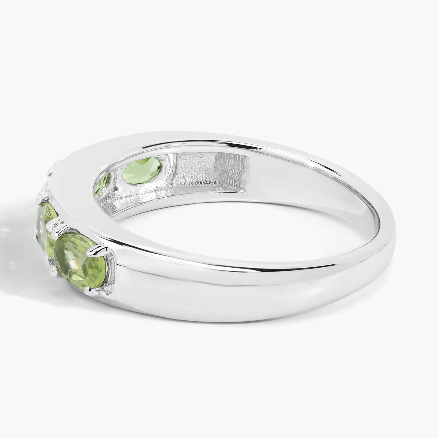 Peridot Ring 0.84 Carats Sterling Silver