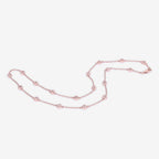 Morganite Necklace 1.6 Carats Gold Plated Silver