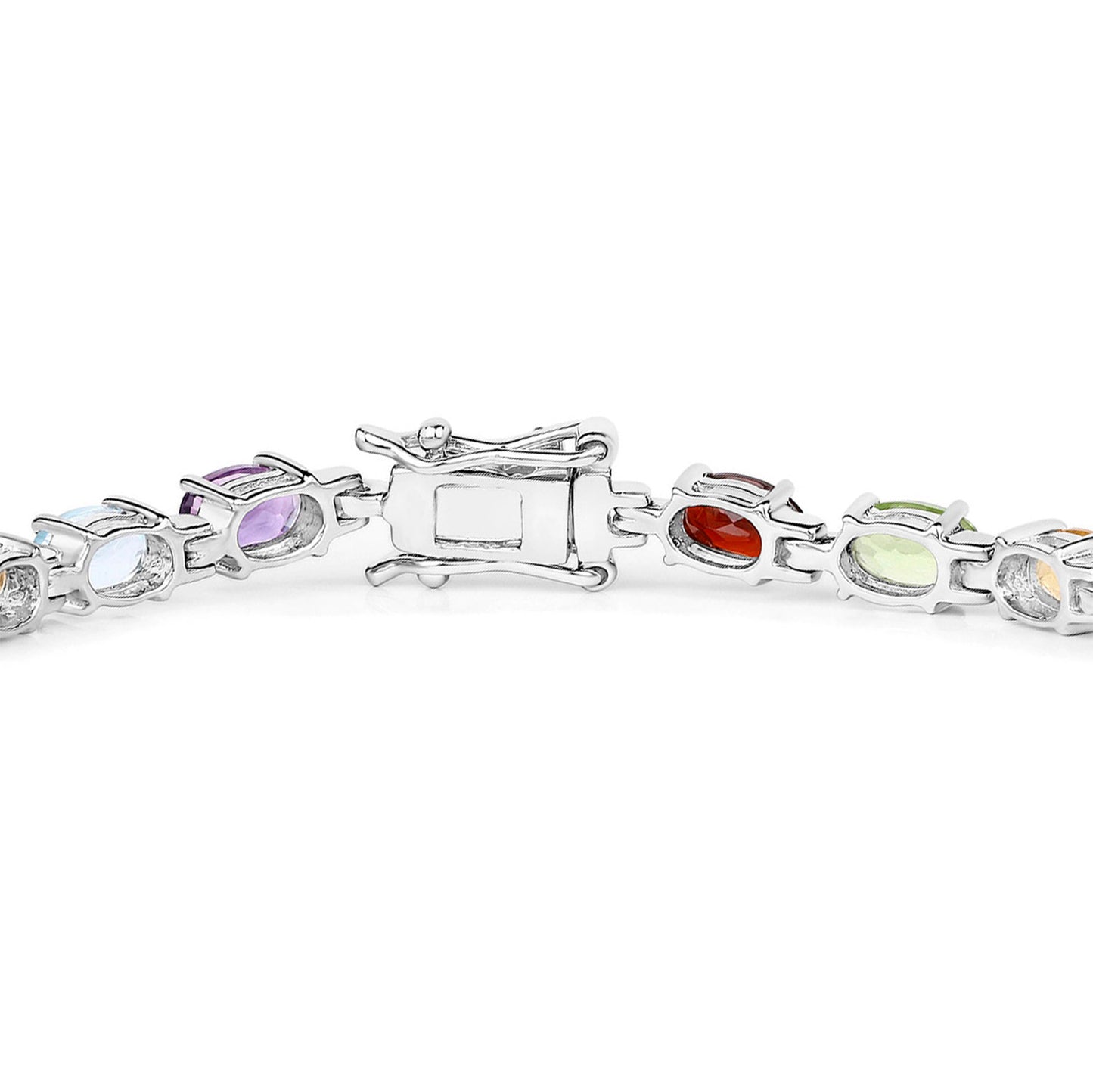 Multicolored Gemstone Bracelet 9.36 Carats Amethyst Topaz Citrine Peridot