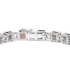 Smoky Quartz Bracelet With Citrine 23.4 Carats Sterling Silver