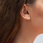 Morganite Stud Earrings With Diamonds 1.34 Carats 14K Rose Gold
