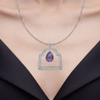 Amethyst Pendant 10.6 Carats Sterling Silver